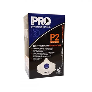 P2 Disposable Dust Mask with Valve (12pk)