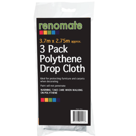 Plastic Dropsheet 3pk 3.7m x 2.75m